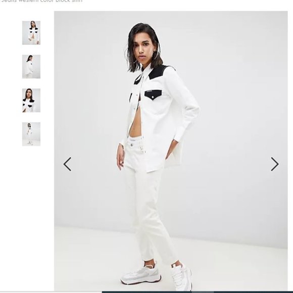 calvin klein jeans western denim shirt jacket NWT - Picture 2 of 5